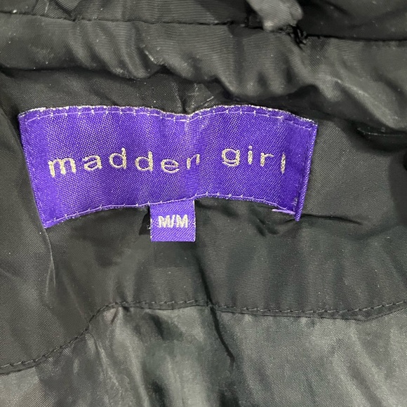 MADDEN GIRL Black Winter Parka Puffer Jacket with Hood - Picture 7 of 14